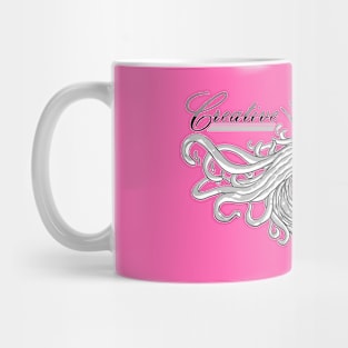 WEIRDO - Creative Energy Flo - Beauty - Black and White - Pink Mug